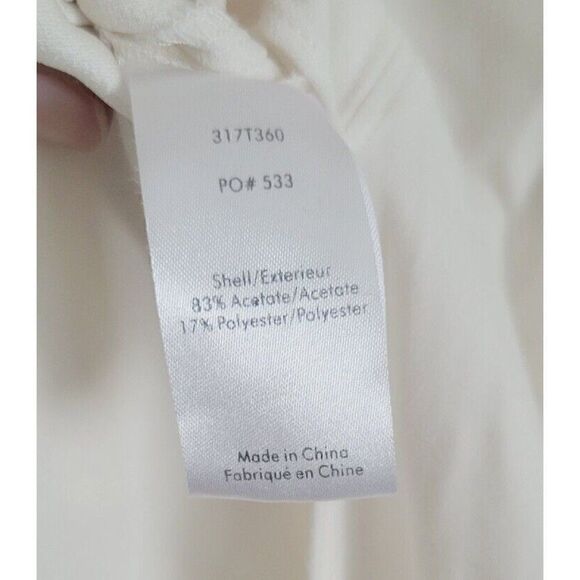 Elizabeth and James Harriet Pleated Long Balloon Sleeve Tie Neck Blouse XS - Picture 10 of 13